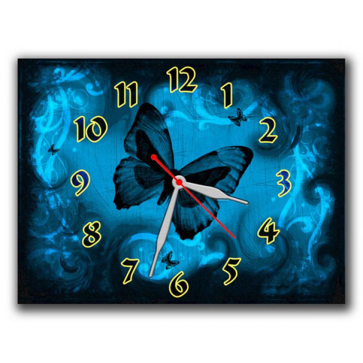Настінний годинник Витончена метелик, 30х40 см