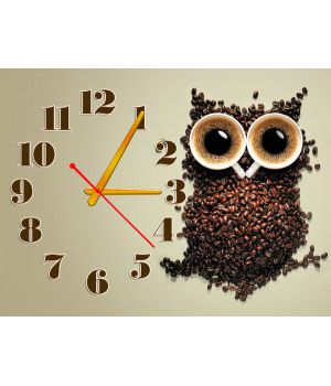 Настенные часы Кофейная сова