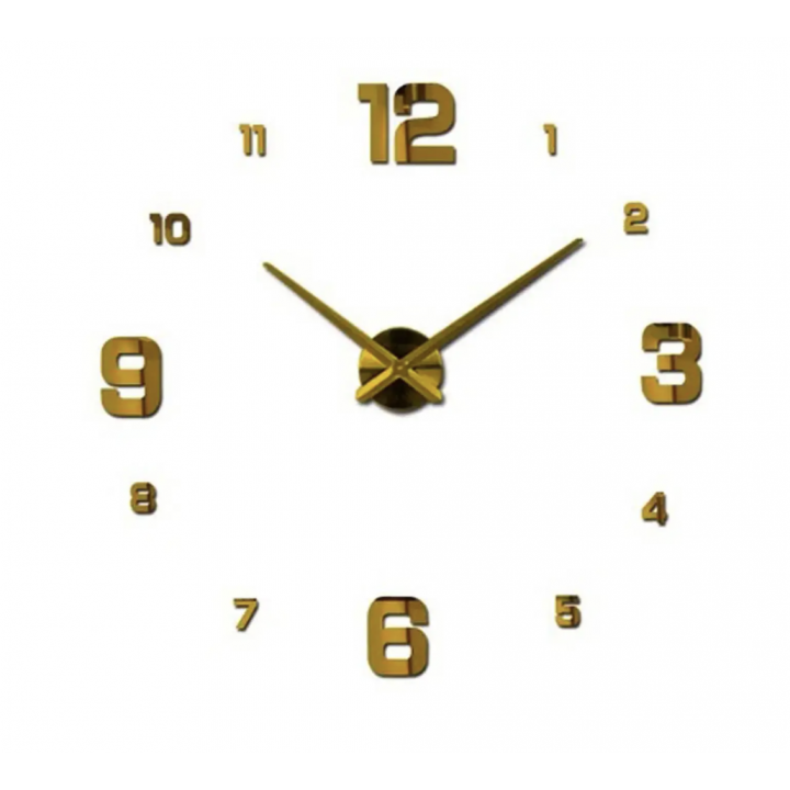 Часы на всю стену 3D 4205 Gold