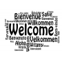 Виниловая наклейка Добро пожаловать" на разных языках 2