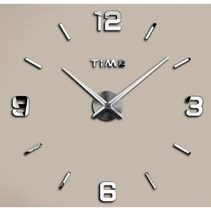 3Д годинник настінний інтер'єрний 4230 Silver