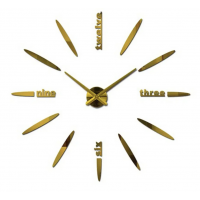 Годинник на всю стіну 3D 4212 Gold
