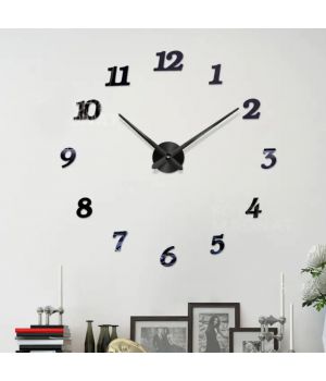 3D Годинник на стіну diy clock Size Black