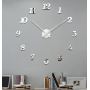 3D Годинник на стіну diy clock Size Silver