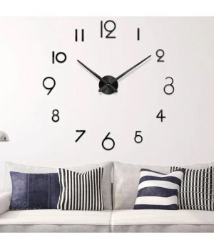 3D Годинник на стіну diy clock в Numbers Black
