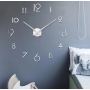 3D Годинник на стіну diy clock в Numbers Silver