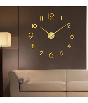 3D Годинник на стіну diy clock в Numbers Gold