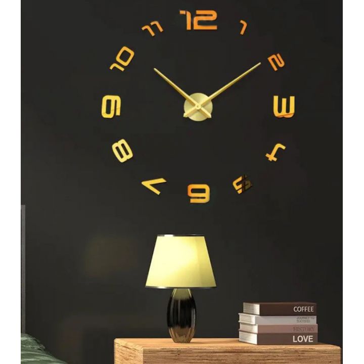 3Д Часы настенные diy clock Clock Gold