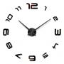 3Д Часы настенные diy clock Clock Black