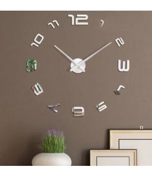 3D Годинник на стіну diy clock Clock Silver