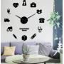 3D Годинник на стіну diy clock в лікарню Black