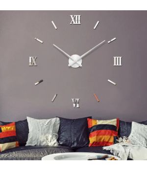 3Д Часы настенные diy clock Rome Silver