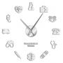 3D Годинник на стіну diy clock в лікарню Silver