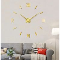 3D Годинник на стіну diy clock Rome Gold