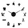 3Д Часы настенные diy clock в больницу, в стоматологию Black