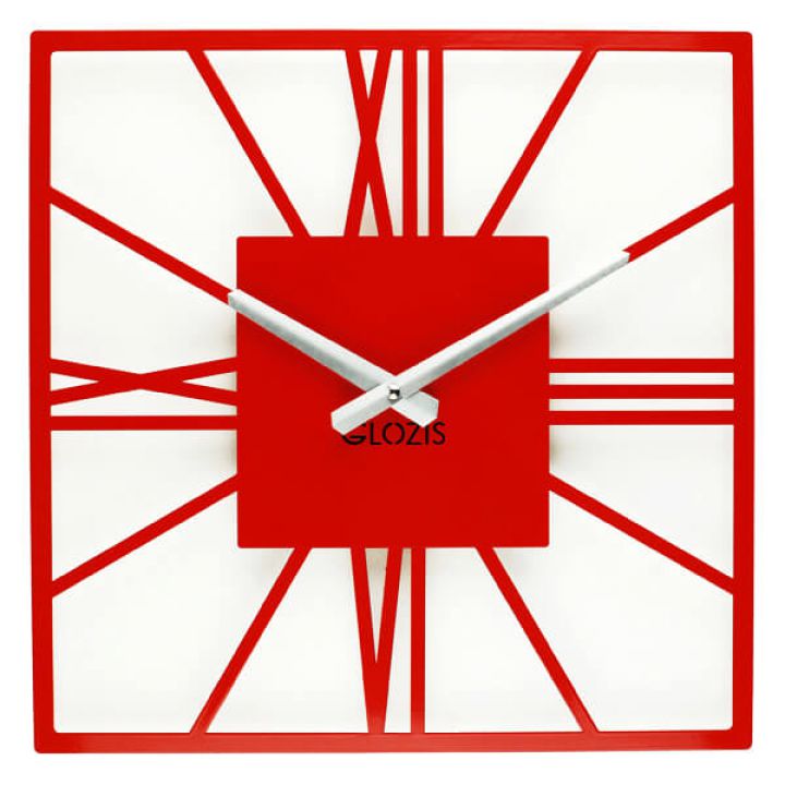Дизайнерские настенные часы Glozis New York Red