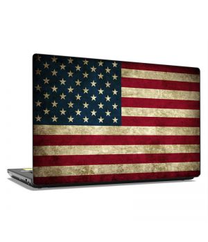 Универсальная наклейка на ноутбук 15.6"-13.3" USA Flag Матовая 380х250 мм