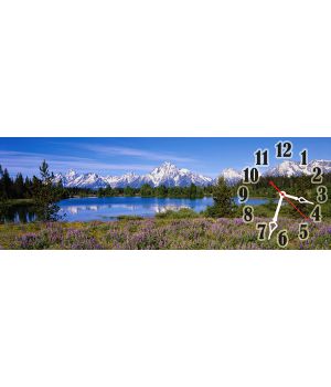 Настінний годинник Гірський пейзаж, 30х90 см