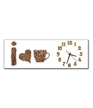 Настінний годинник Люблю каву, 30х90 см