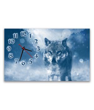 Настінний годинник Погляд вовка, 30х50 см