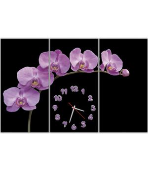 Модульний настінний годинник Рожевий orchid