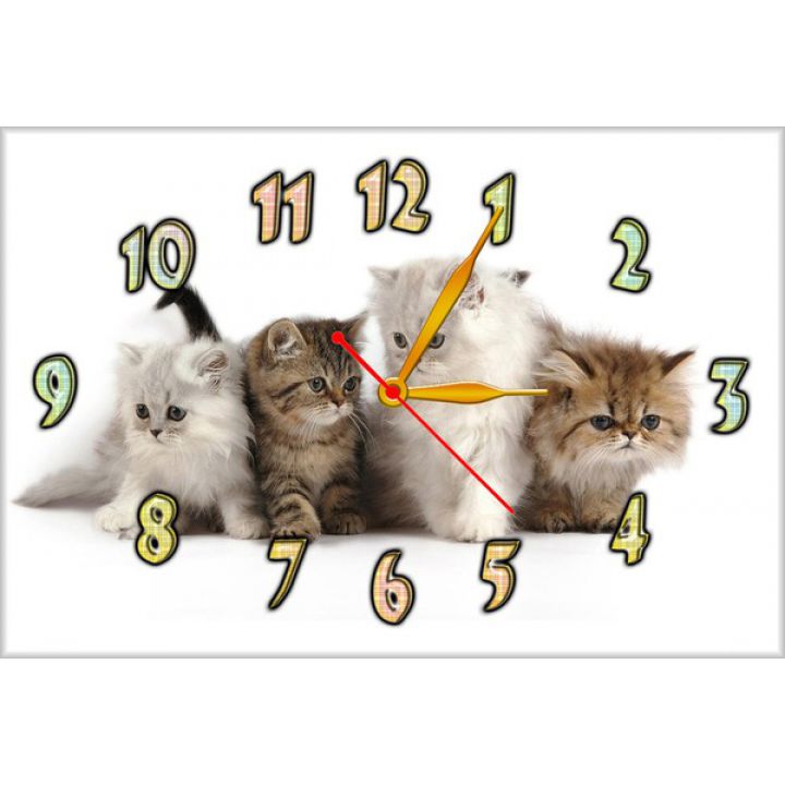 Настенные часы Четыре котенка