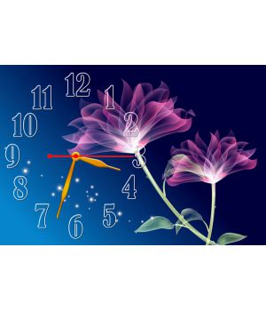 Настенные часы Необычные цветочки, 30х45 см