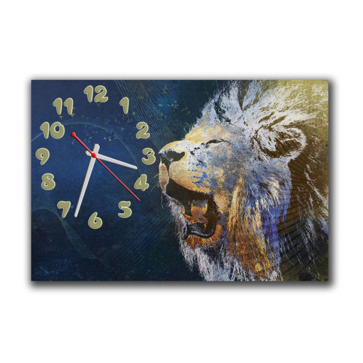 Настінний годинник Ревіння лева, 30х45 см