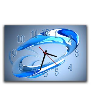 Настінний годинник Синя абстракція, 30х45 см