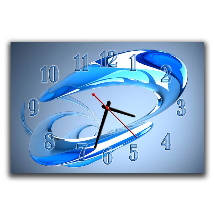 Настінний годинник Синя абстракція, 30х45 см