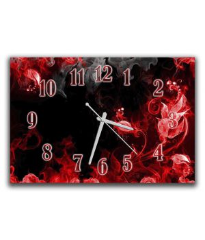 Настінний годинник Вогняні квіти, 30х45 см