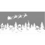 Інтер'єрна новорічна наклейка Лісова казка 800х490 мм, біла