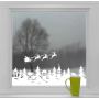 Інтер'єрна новорічна наклейка Лісова казка 800х490 мм, біла