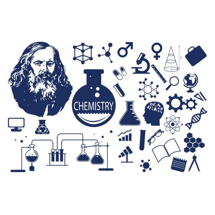 Інтер'єрна наклейка Хімія, набір елементів