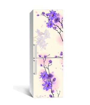 65х200 см, Наклейка на холодильник Фиолетовый рай