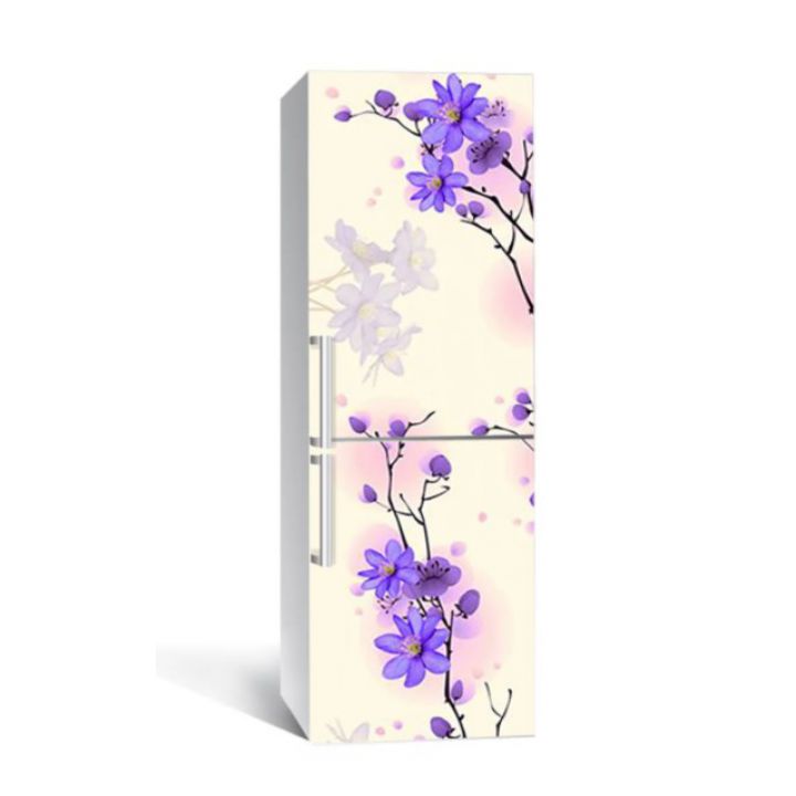 65х200 см, Наклейка на холодильник Фиолетовый рай