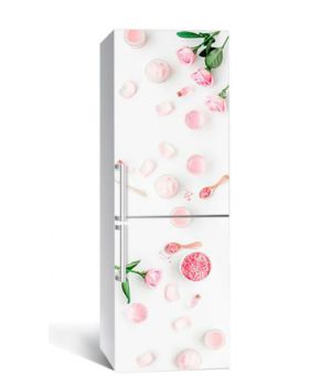 65х200 см, Наклейка на холодильник Суфле из розы