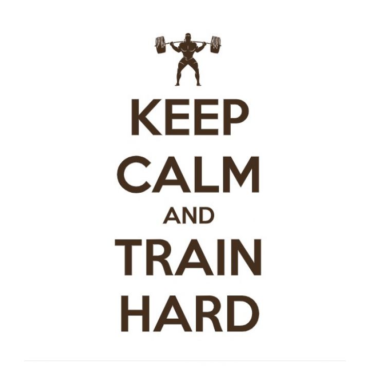 Інтер'єрна наклейка Keep calm and train hard, 67811