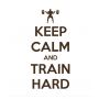Інтер'єрна наклейка Keep calm and train hard, 67811