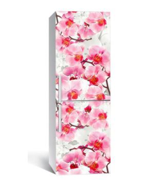 65х200 см, Наклейка на холодильник Дерево орхидей