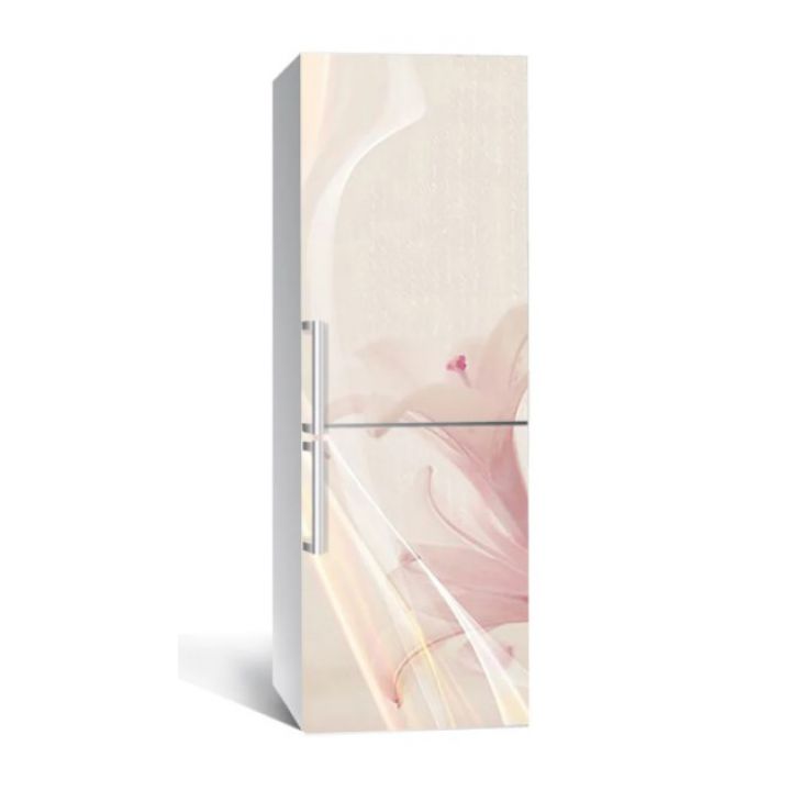 65х200 см, Наклейка на холодильник Невесомые лилии