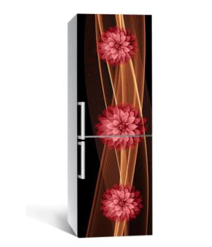 65х200 см, Наклейка на холодильник Цветочное танго