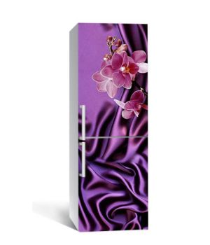 65х200 см, Наклейка на холодильник Фиолетовый шелк