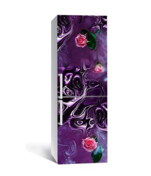 65х200 см, Наклейка на холодильник Фиолетовая лава