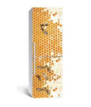 65х200 см, Наклейка на холодильник Пчелиные соты