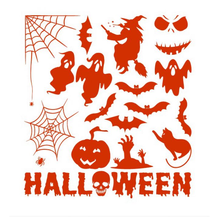 Интерьерная наклейка Хэллоуин, набор наклеек