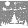 Інтер'єрна новорічна наклейка Казкова ніч 800х750 мм, біла