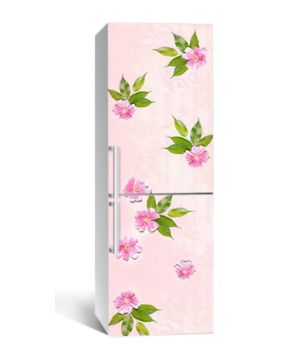 65х200 см, Наклейка на холодильник Зефирные цветы