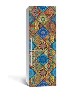 65х200 см, Наклейка на холодильник Цветная мозаика