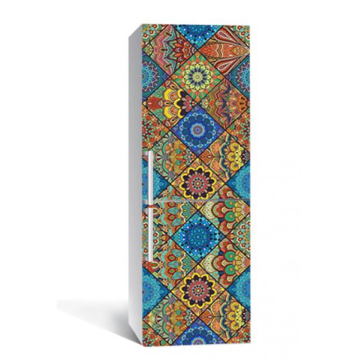 65х200 см, Наклейка на холодильник Цветная мозаика